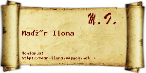 Maár Ilona névjegykártya