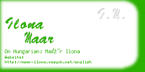 ilona maar business card